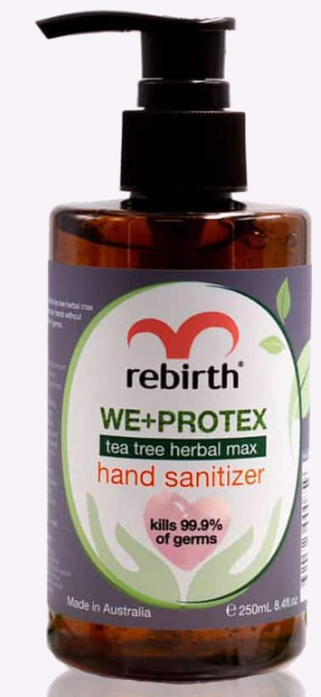 Rebirth We+Protex Tea Tree Herbal Max Hand Sanitizer 250mL