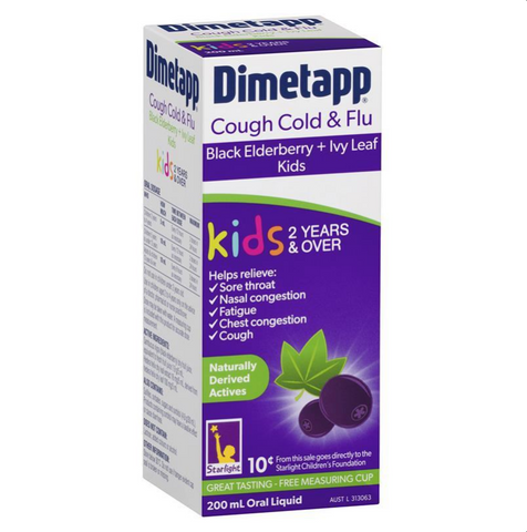 Dimetapp Kids Cough Cold & Flu 2 Years+ Natural 200mL