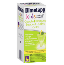 Load image into Gallery viewer, Dimetapp Kids 2 Years+ Cough &amp; Immune Support 200mL (Limit ONE per Order)