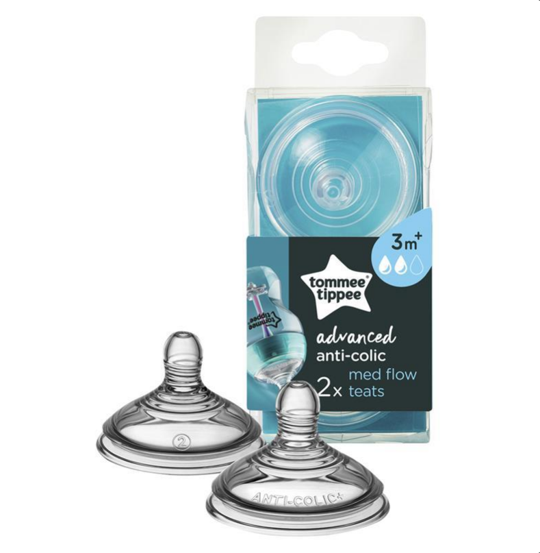 Tommee Tippee Closer to Nature Advanced Anti-Colic Teats Medium Flow 2 Pack