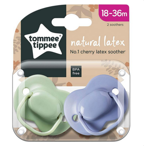 Tommee Tippee Cherry Latex Soother LL 18-36 Months 2 Pack
