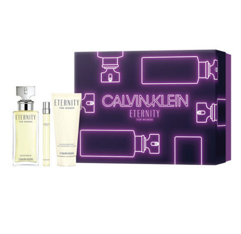 Calvin Klein Eternity For Women Eau de Parfum 100mL 3 Piece Set
