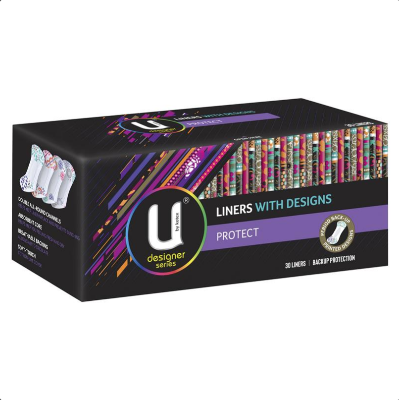 U by Kotex Designer Series Liners Protect 30 Pack