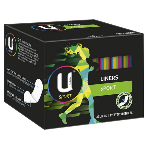 U by Kotex Liners Sport 30 Pack