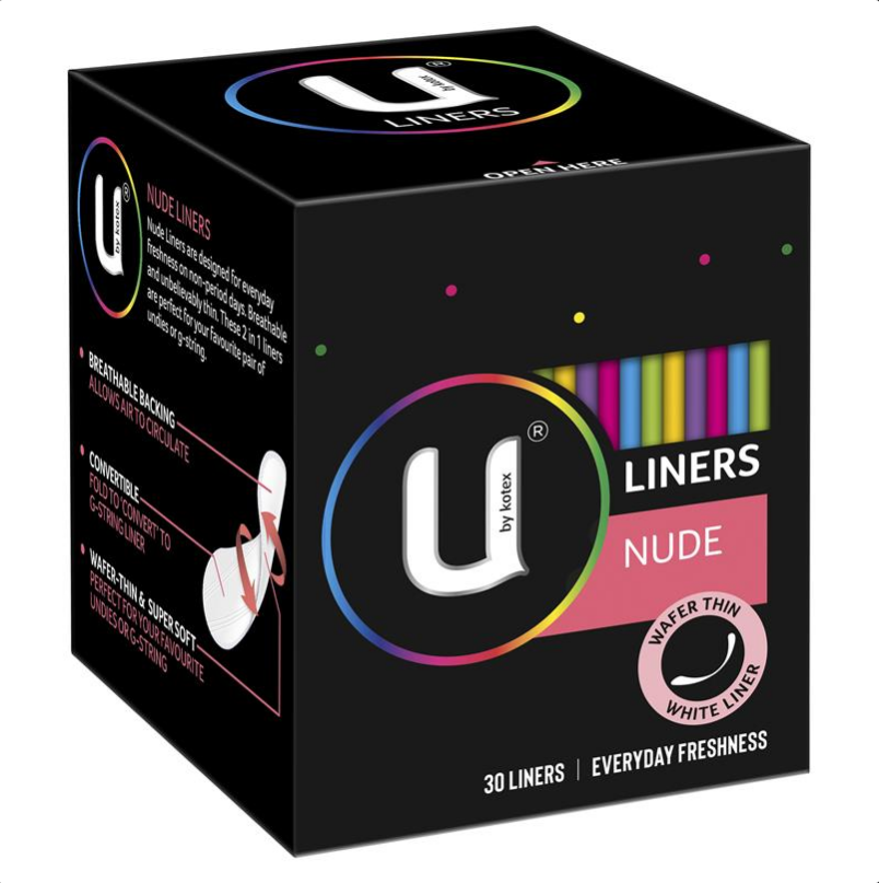 U by Kotex Liners Nude 30 Pack