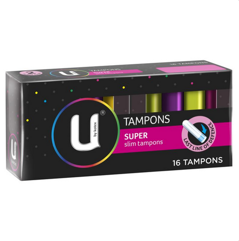 U by Kotex Slim Tampons Super 16 Pack