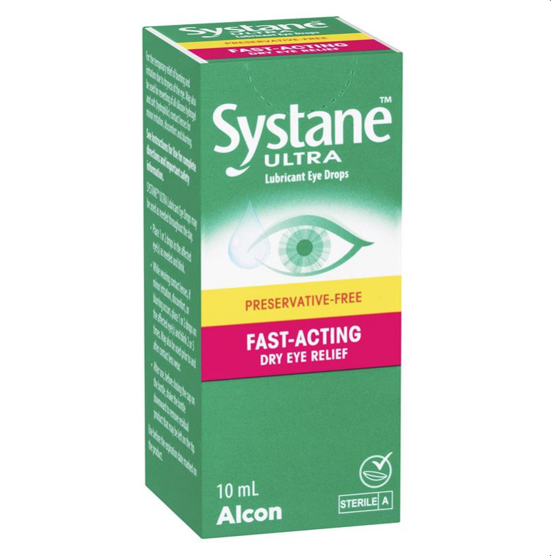 Systane Ultra Lubricant Eye Drops Preservative Free Fast-Acting Dry Eye Relief 10mL