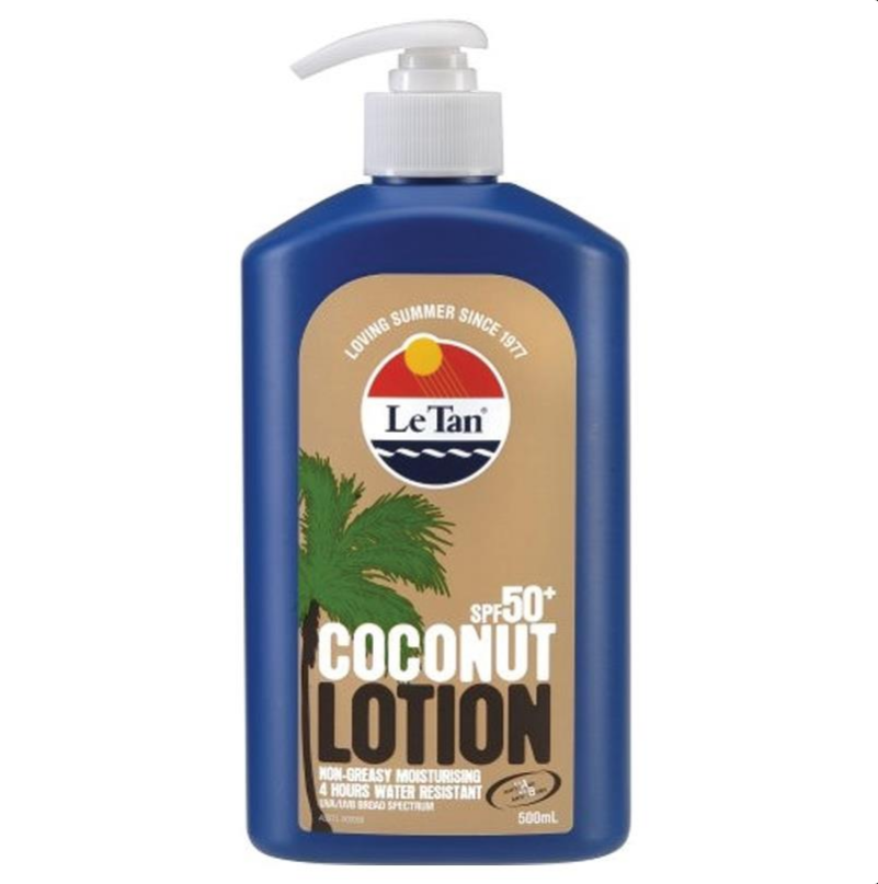 Le Tan SPF 50+ Coconut Sunscreen Lotion 500mL