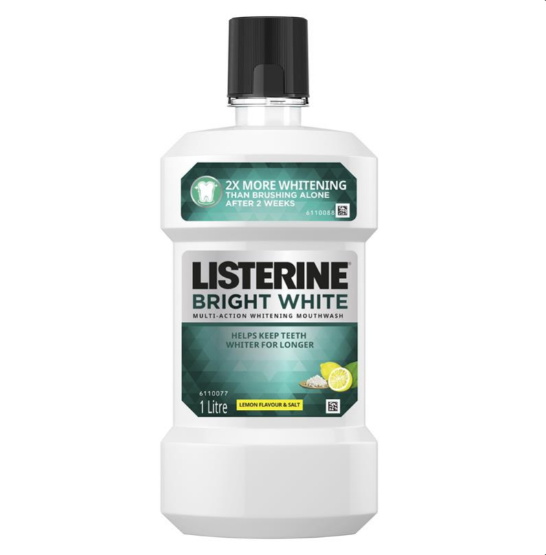 Listerine Bright White Mouthwash 1 Litre