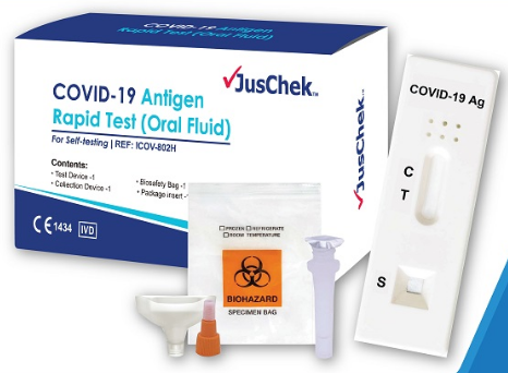 Rapid Antigen Test Oral (Saliva) - JusChek 1 Pack