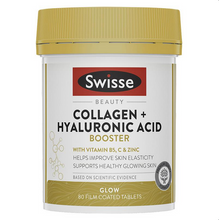 Load image into Gallery viewer, Swisse Beauty Collagen + Hyaluronic Acid Booster 80 Tablets