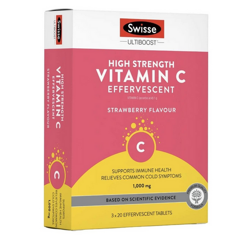 Swisse Ultiboost High Strength Vitamin C 60 Effervescent Tablets