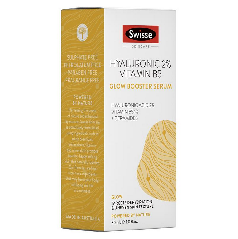 Swisse Skincare Hyaluronic 2% Vitamin B5 Glow Booster Serum 30mL