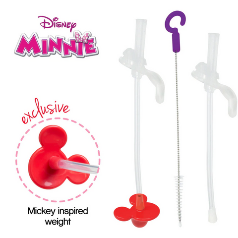 B.BOX Disney Minnie/Mickey  Mouse Replacement Straw Pack