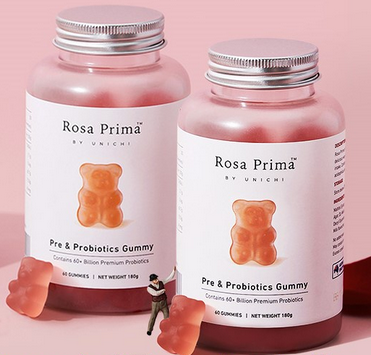 Unichi Rosa Prima Pre & Probiotics Gummy 2 x 60 Gummies Twin Pack