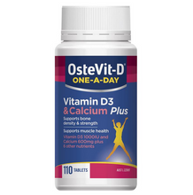 Load image into Gallery viewer, OsteVit-D Vitamin D3 &amp; Calcium Plus One-A-Day 110 Tablets
