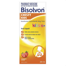 Load image into Gallery viewer, Bisolvon Chesty Kids Strawberry Flavour Liquid - Childrens Cough Liquid - 200mL (Limit ONE per Order)