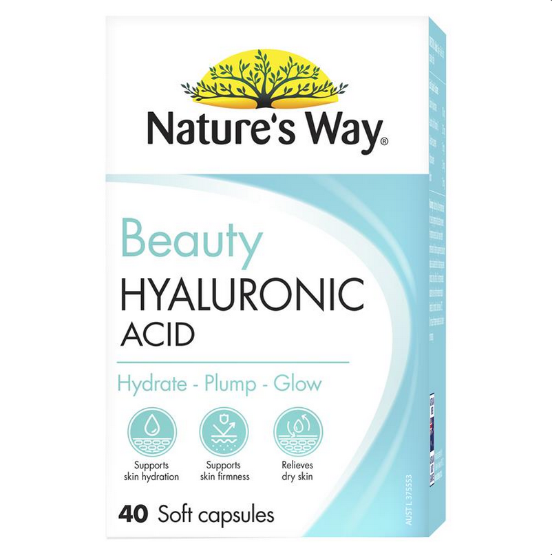 Nature's Way Beauty Hyaluronic Acid 40 Capsules (Expiry 07/2024)