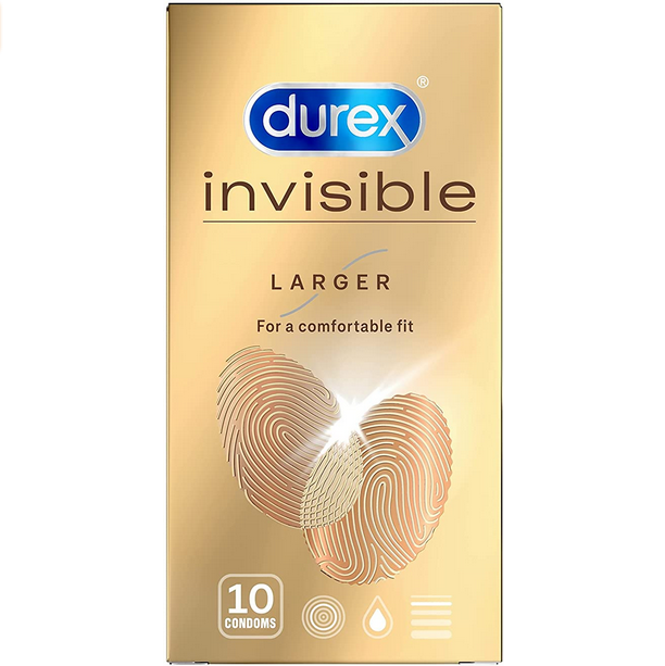 Durex Invisible Larger 10 Pack