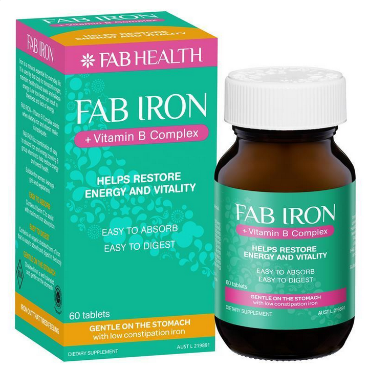 Fab Iron + Vitamin B Complx 60 Tablets – Better Value Pharmacy