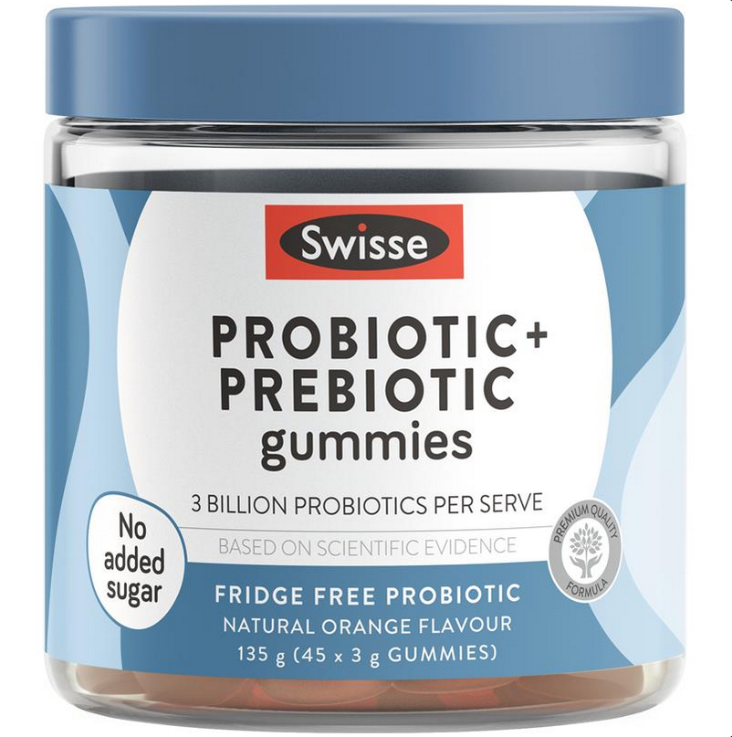 Swisse Adults Probiotic & Prebiotic Gummies 45 Pack (Expiry 05/2025)