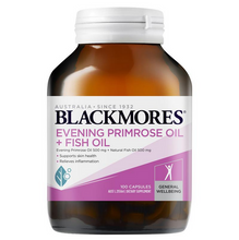 Load image into Gallery viewer, Blackmores Evening Primrose Oil + Fish Oil 1000mg 100 Capsules