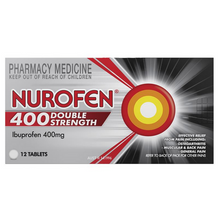 Load image into Gallery viewer, Nurofen Double Strength Pain and Inflammation Relief Tablets 400mg Ibuprofen 12 pack (Limit of ONE per Order)