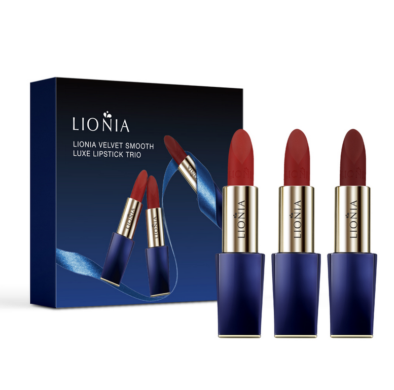 Lionia Velvet Smooth Luxe Lipstick Trio Set