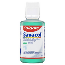 Load image into Gallery viewer, Colgate Savacol Antiseptic Mouth &amp; Throat Rinse 300mL