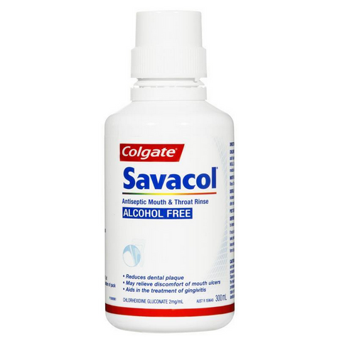 Colgate Savacol Alcohol Free Antiseptic Mouthwash 300mL