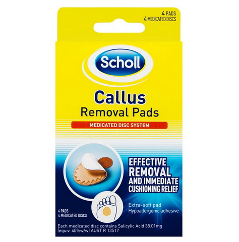 Scholl Callous Removal Medicated Disc Pads System 4 pack