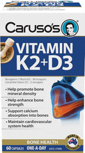 Load image into Gallery viewer, Caruso&#39;s Natural Health Vitamin K2 + D3 60 Capsules