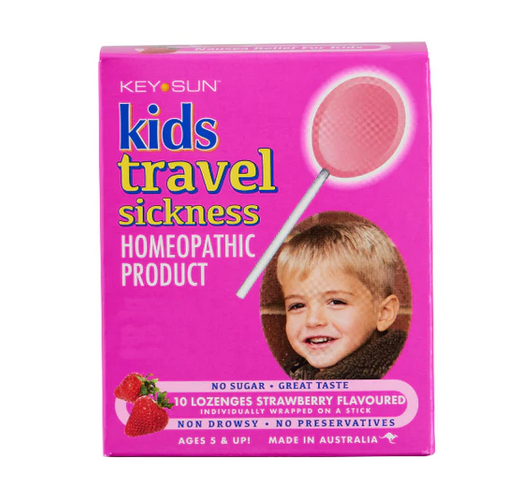 Key Sun Kids Travel Sickness Strawberry Flavoured 10 Lozenges