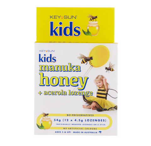 Key Sun Kids Manuka Honey + Acerola (Vitamin C) 12 Lozenges