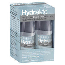 Load image into Gallery viewer, Hydralyte Liquid Colour Free Lemonade Flavoured (4x250ml) Solution