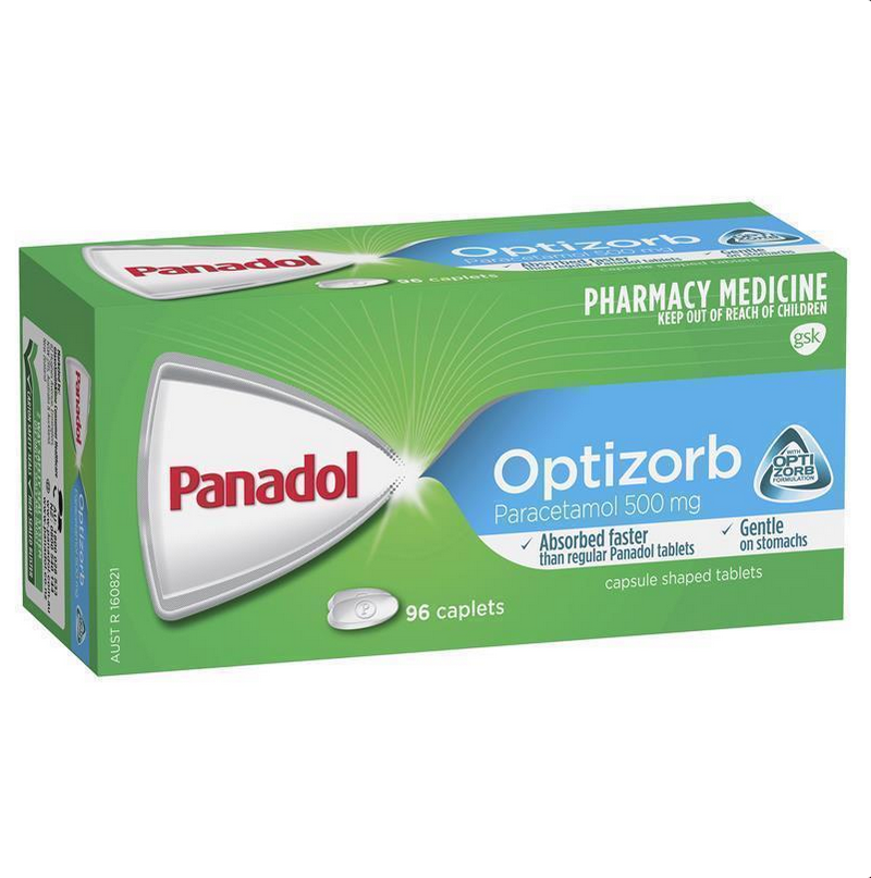 Panadol with Optizorb Paracetamol Pain Relief 500mg 96 Caplets (LIMIT of ONE per Order)