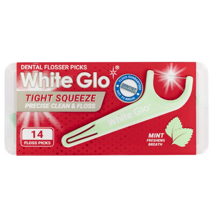 White Glo Flossers Travel 14 Pack