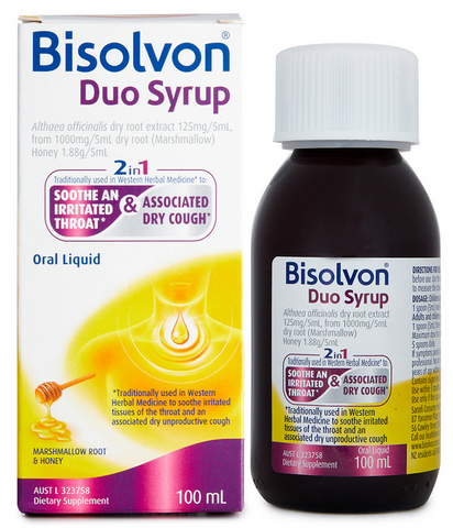 Bisolvon Duo Cough Syrup With Marshmallow + Honey 100mL