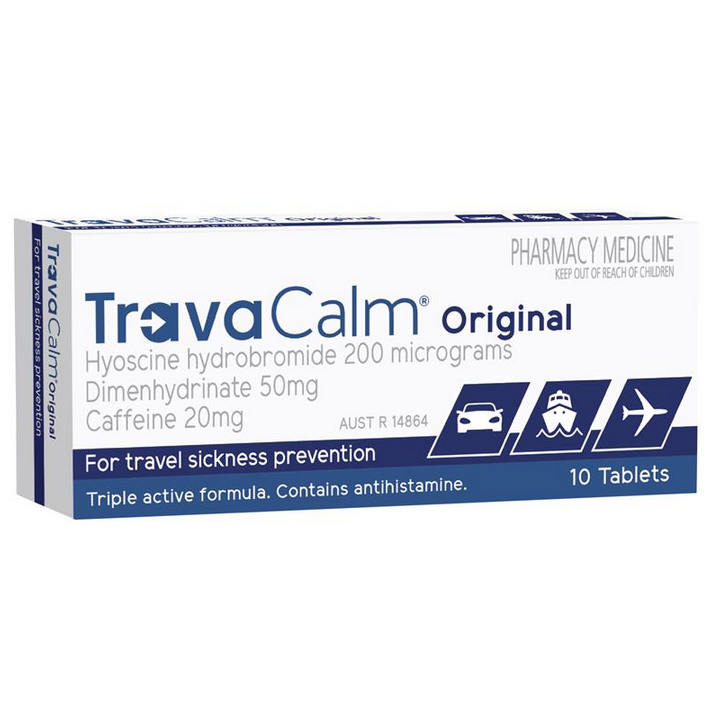 Travacalm Travel Sickness Original 10 Tablets (Limit ONE per Order)