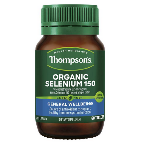 Thompson's Organic Selenium 150mcg 60 Tablets (Ships June)
