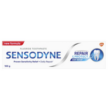 Load image into Gallery viewer, Sensodyne Sensitive Teeth Pain Repair &amp; Protect Toothpaste 100g