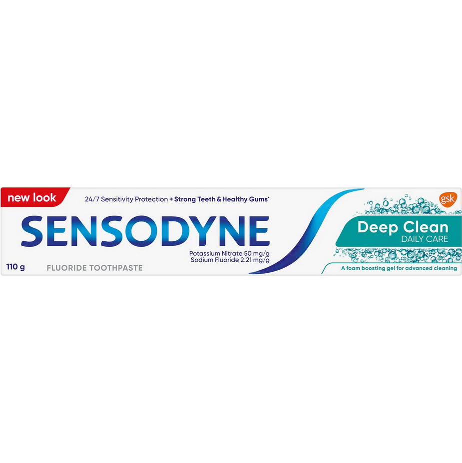 Sensodyne Toothpaste Sensitive Teeth Pain Deep Clean 110g