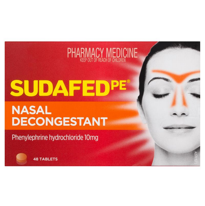 Sudafed PE Nasal Decongestant 48 Tablets (Limit ONE per Order)