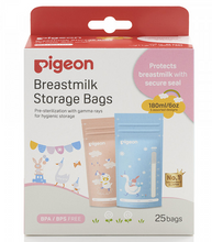 Load image into Gallery viewer, Pigeon Breast Milk Storage Bags 25 Pack