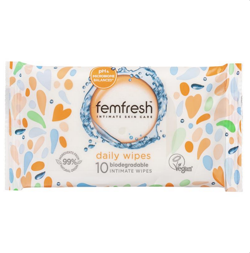 Femfresh Pocket Wipes 10 Travel Pack