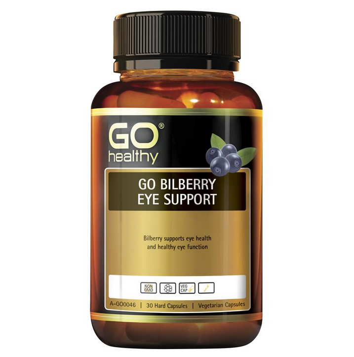 GO Healthy GO Bilberry 20000mg Eye Support 30 Vege Capsules