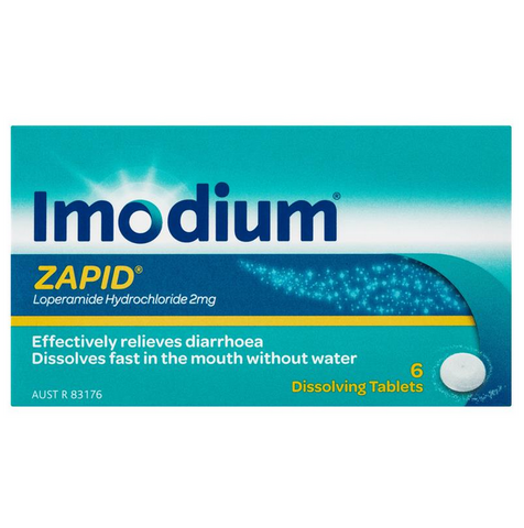 Imodium Zapid 2mg for Diarrhoea Relief 6 Dissolving Tablets