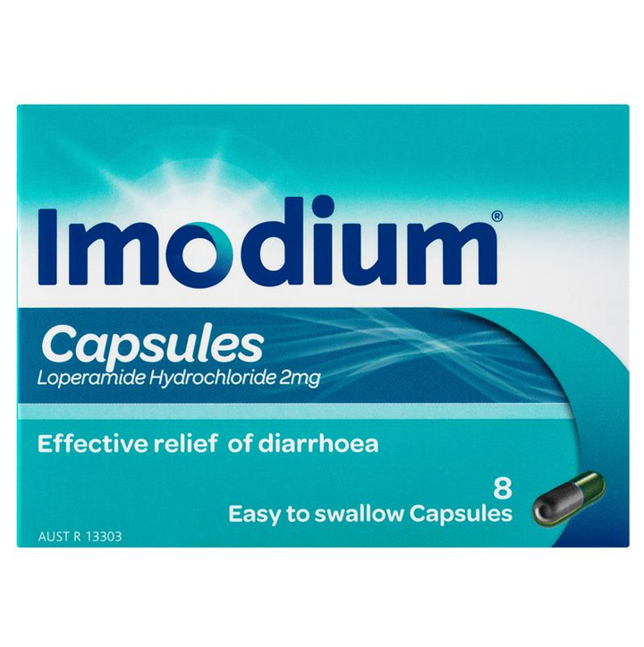 Imodium Capsules 2mg for Diarrhoea Relief 8 Capsules