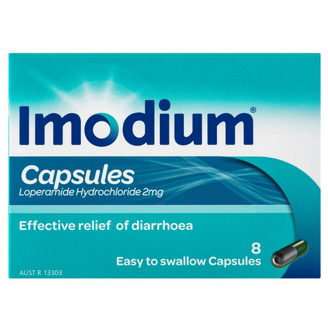 Imodium Capsules 2mg for Diarrhoea Relief 8 Capsules