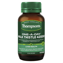 Load image into Gallery viewer, Thompson&#39;s One-a-day Milk Thistle 42000mg 60 Capsules